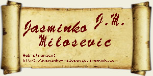 Jasminko Milošević vizit kartica